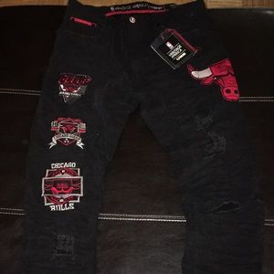 Chicago Bulls Ripped Jeans